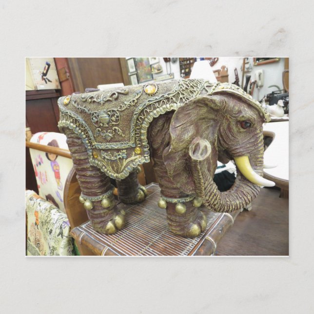 Carte Postale Eléphant décoratif (Devant)