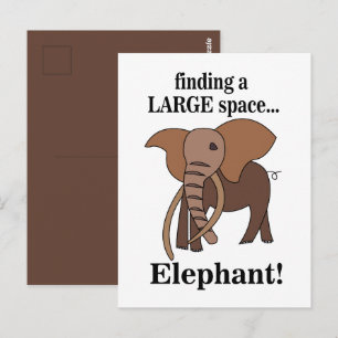 Carte Postale Éléphant Drôle