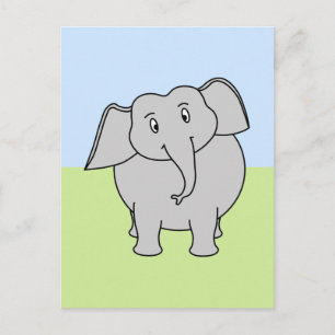 Carte Postale Eléphant gris