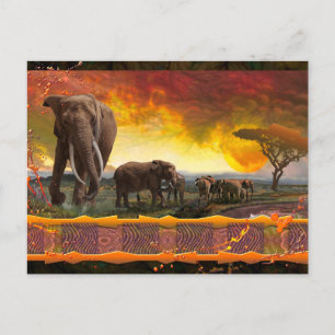 Carte Postale Elephant Guardian "Les obligations qui Cravate"