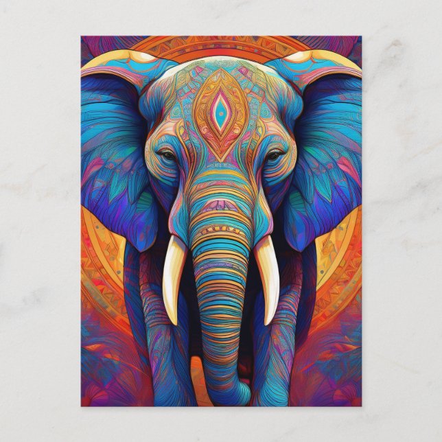 Carte Postale Elephant IA (Devant)