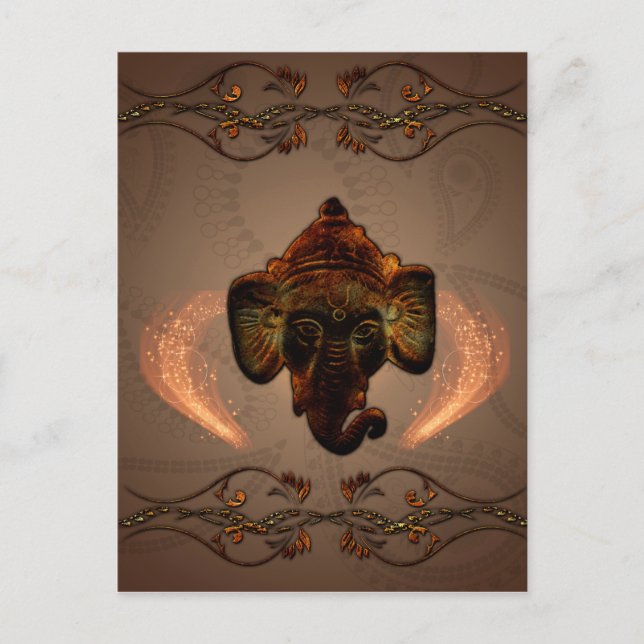 Carte Postale éléphant indien (Devant)