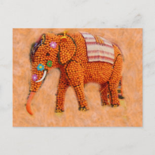 Carte Postale Eléphant orange