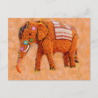 Carte Postale Eléphant orange