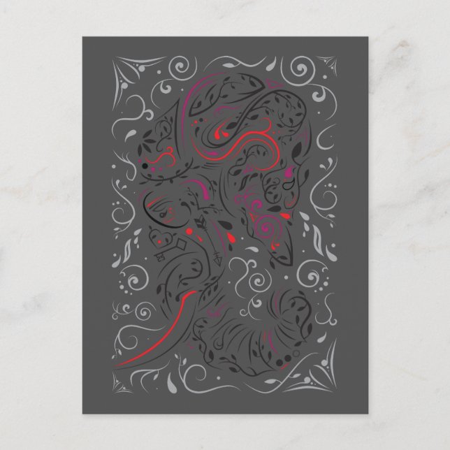 Carte Postale éléphant orné (Devant)