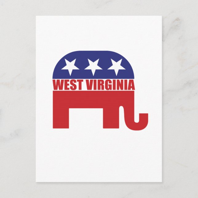 Carte Postale Eléphant républicain de Virginie-Occidentale (Devant)