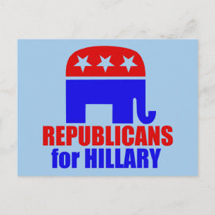 Carte Postale Eléphant républicain pour Hillary Clinton