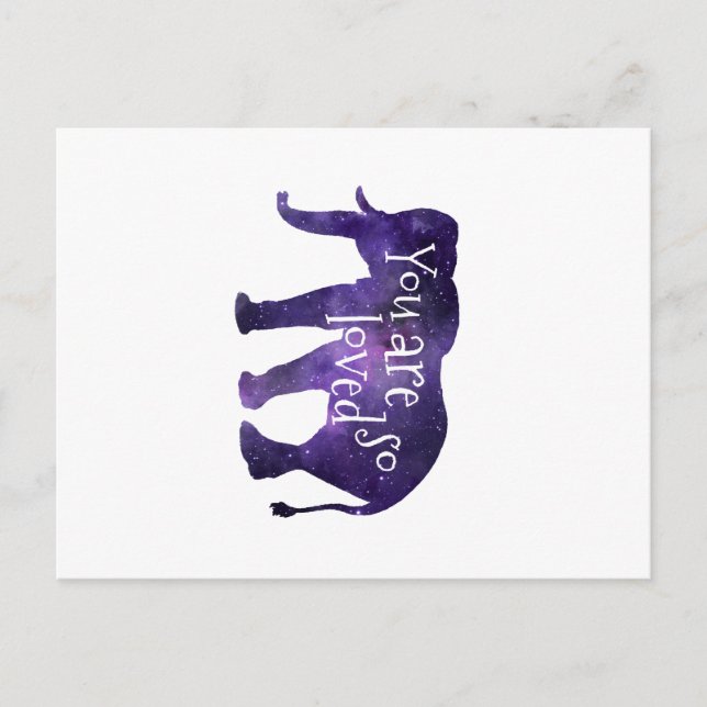 Carte Postale Elephant Vous Êtes Si Aimé Citation (Devant)