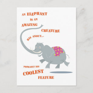 Carte postale éléphante