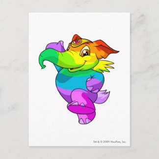 Carte Postale Elephante arc-en-ciel