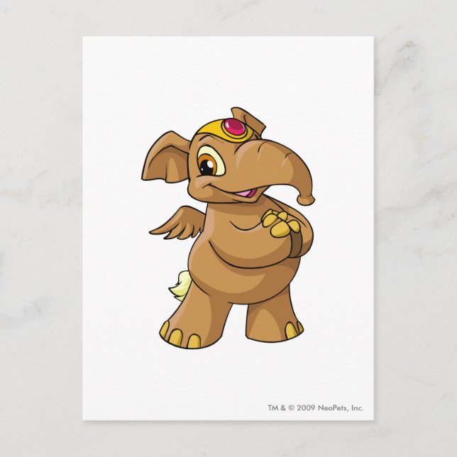 Carte Postale Elephante Brown (Devant)