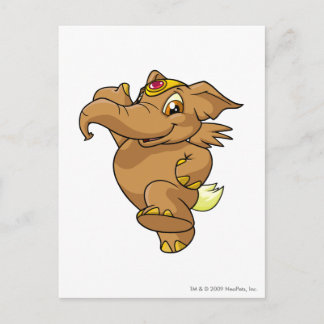 Carte Postale Elephante Brown