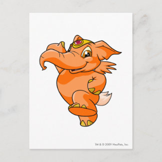 Carte Postale Elephante Orange