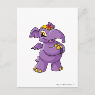 Carte Postale Eléphante violet