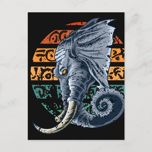 Carte Postale Elephantopus Elephant Tentacle Trunk Lovecraft (Devant)