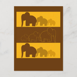 Carte Postale Eléphants