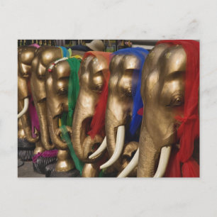 Carte Postale Éléphants dorés