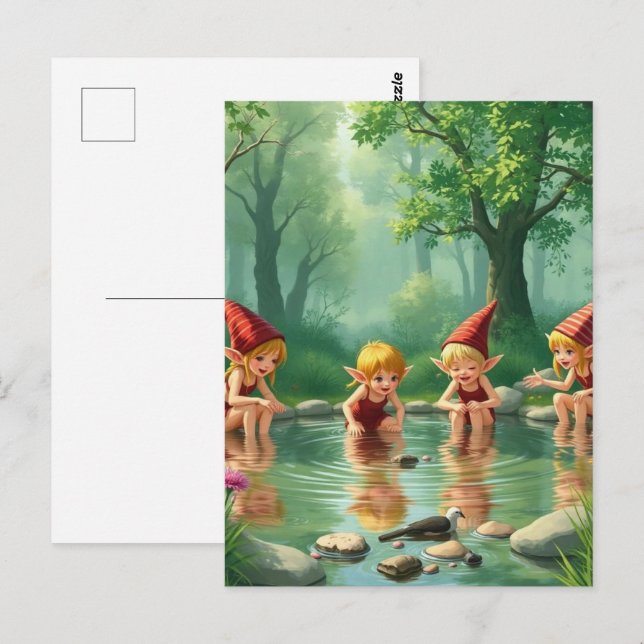 Carte Postale Elf Children (Devant / Derrière)