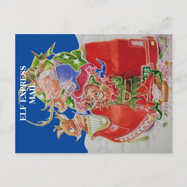 CARTE POSTALE ELF CHRISTMAS POSTCARD (Devant)