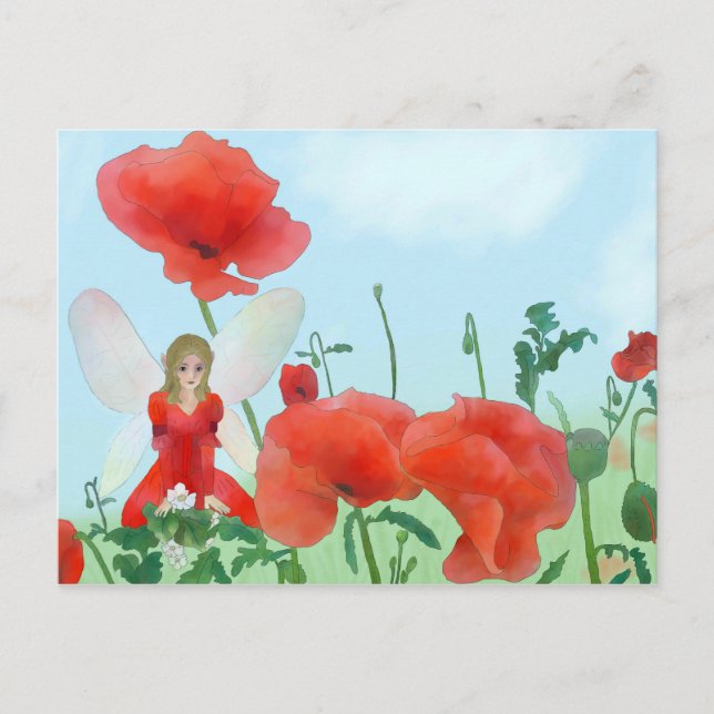 Carte Postale Elf im Mohn (Devant)