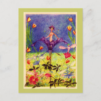 Carte Postale elfe de printemps