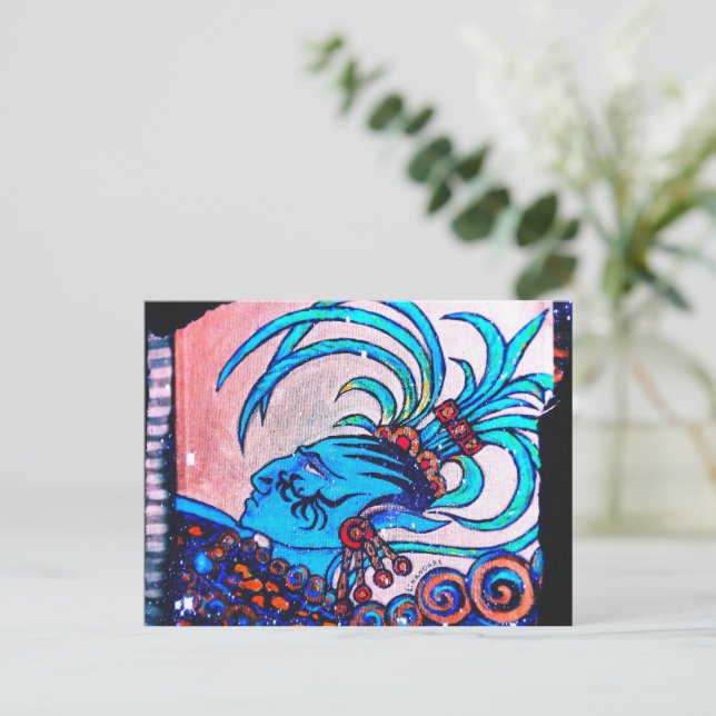 Carte Postale Elfe maya : Défi (Debout devant)