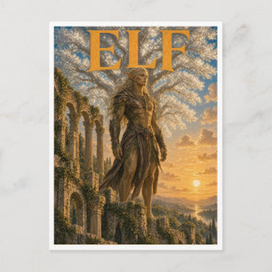 Carte Postale Elfe, Monstre de Fantasy Gothique
