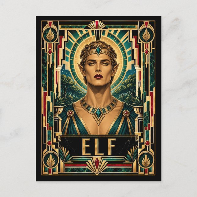 Carte Postale Elfe, mythique Art déco (Devant)