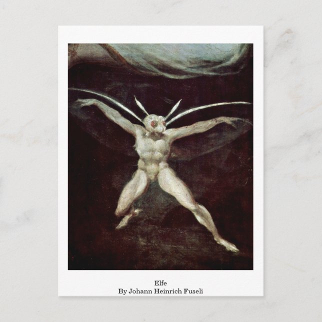 Carte Postale Elfe Par Johann Heinrich Fuseli (Devant)