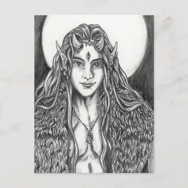 Carte Postale Elfe sombre (Devant)