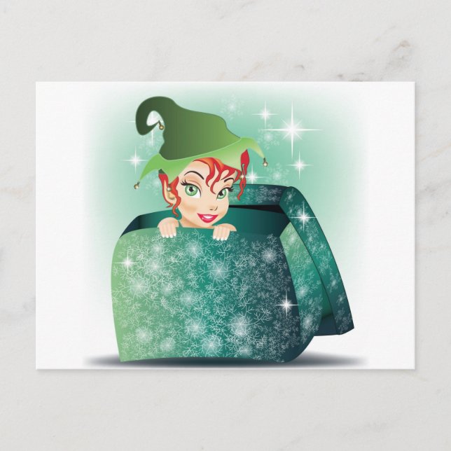 Carte Postale Elfe souriant (Devant)