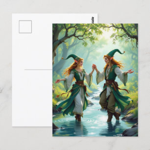 Carte Postale Elfes dansant