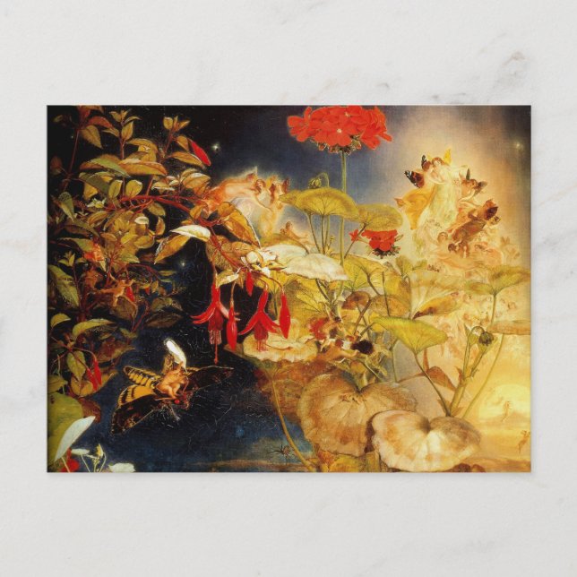 Carte Postale Elfes et fées, le rêve d'une nuit d'été (Devant)