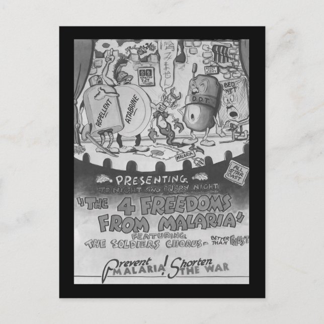 Carte Postale Élimination des moustiques répulsifs (Devant)