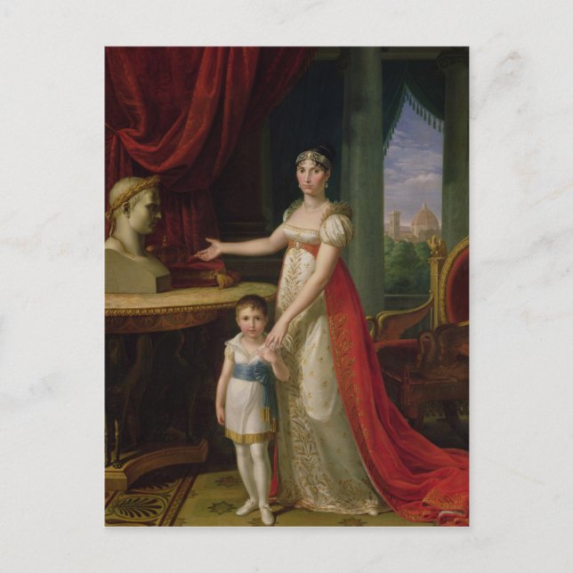 Carte Postale Elisa Bonaparte Grande-Duchesse de Toscane (Devant)