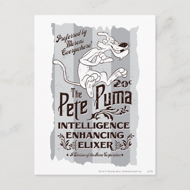 Carte Postale Elixer de Pete Puma Intelligence (Devant)