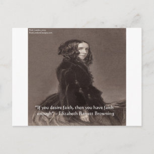 Carte Postale Elizabeth Barrett Browning Faith Desire Citation