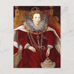 Carte Postale Elizabeth I en robes rouges