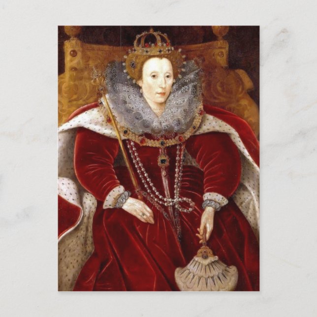 Carte Postale Elizabeth I en robes rouges (Devant)