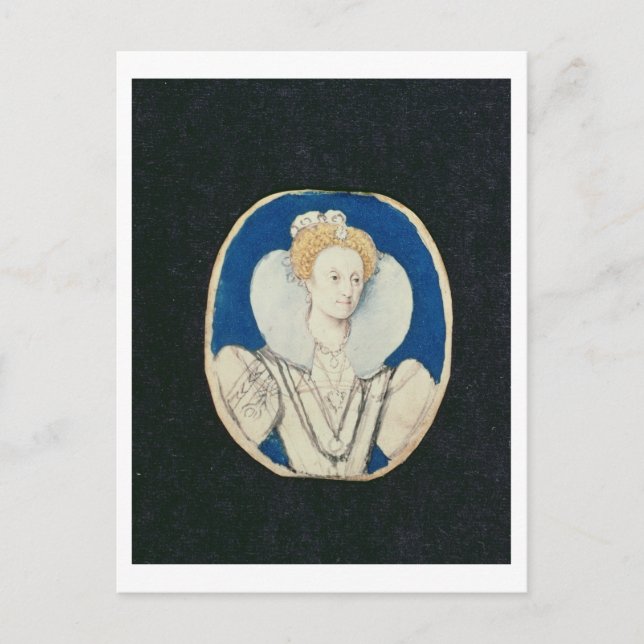 Carte Postale Elizabeth I, portrait miniature, (inachevé) (Devant)