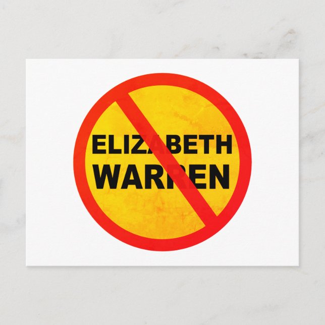 Carte Postale Elizabeth Warren Pour La Présidente Anti Populaire (Devant)
