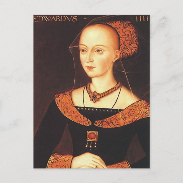 Carte Postale Elizabeth Woodville "La Reine Blanche" (Devant)