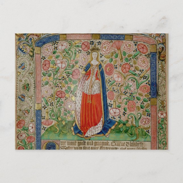Carte Postale Elizabeth Woodville Queen Consort of King (Devant)