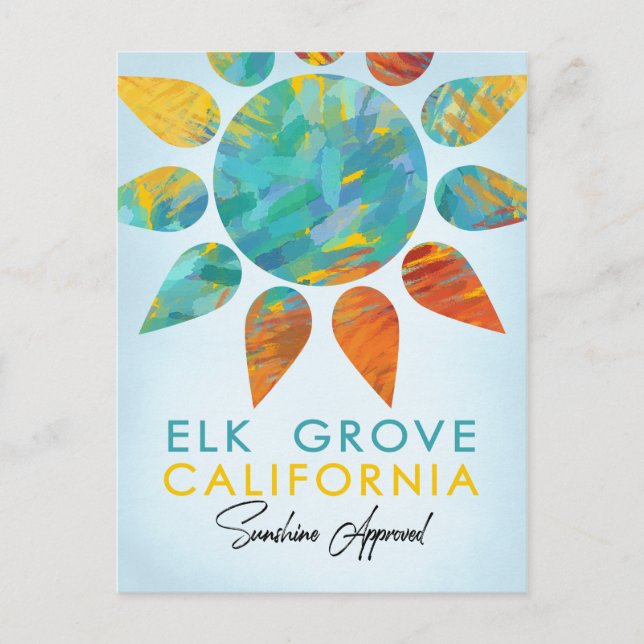 Carte Postale Elk Grove California Sunshine Travel (Devant)