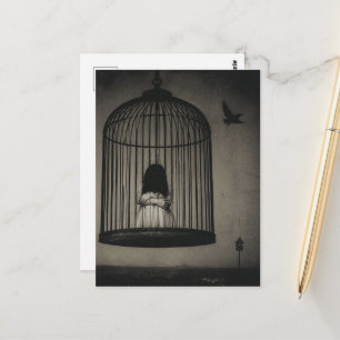 Carte Postale Elle a enfermé ses espoirs Art de fantasy sombre s