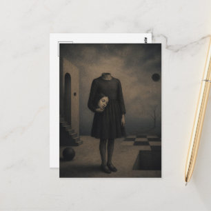 Carte Postale Elle a perdu la tête Art surréaliste de fantasy so