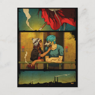 Carte Postale Elle Bat Mon Amplificateur