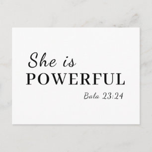 Carte Postale Elle est forte Proverbes 31:25 Design