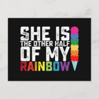 Elle Est L'Autre Moitié De Mon Rainbow Lesbian Gay