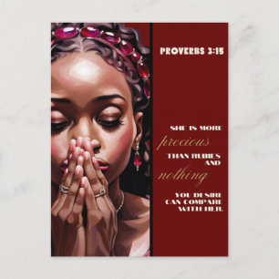 Carte Postale Elle est plus Précieuse que Rubies Poster brillant